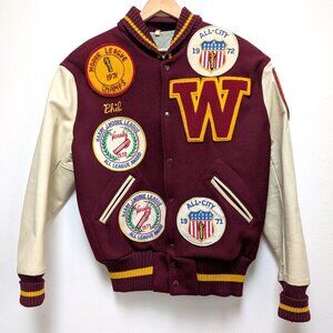 Washington Commanders Pro Standard Logo Varsity Full Zip Wool/Leather Jacket M?